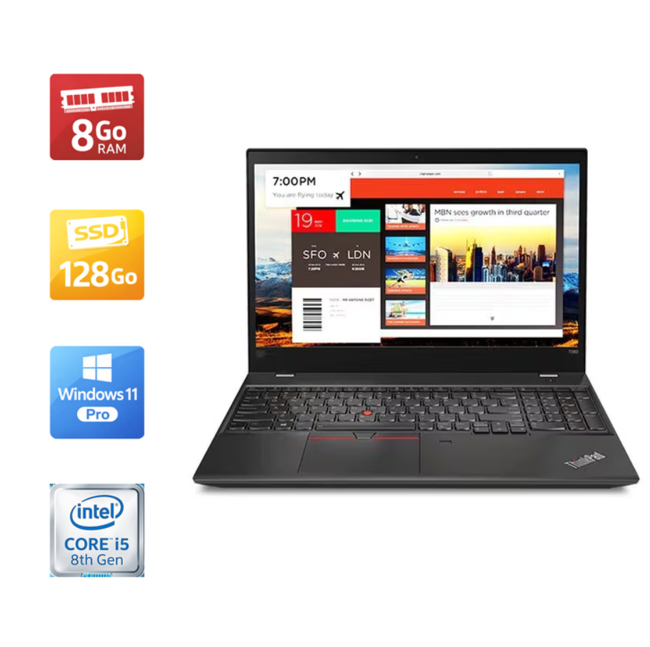LENOVO ThinkPad T580 i5-8250U 8Go 128Go SSD