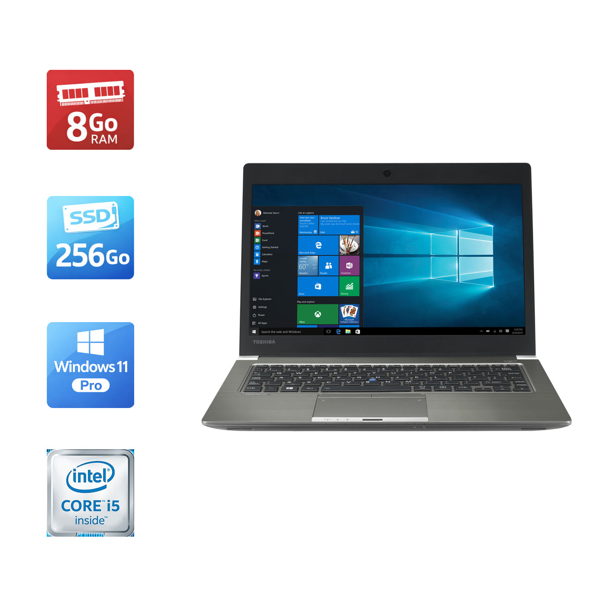 TOSHIBA Portégé Z30-C-122  i5-6200U 8Go 256Go SSD