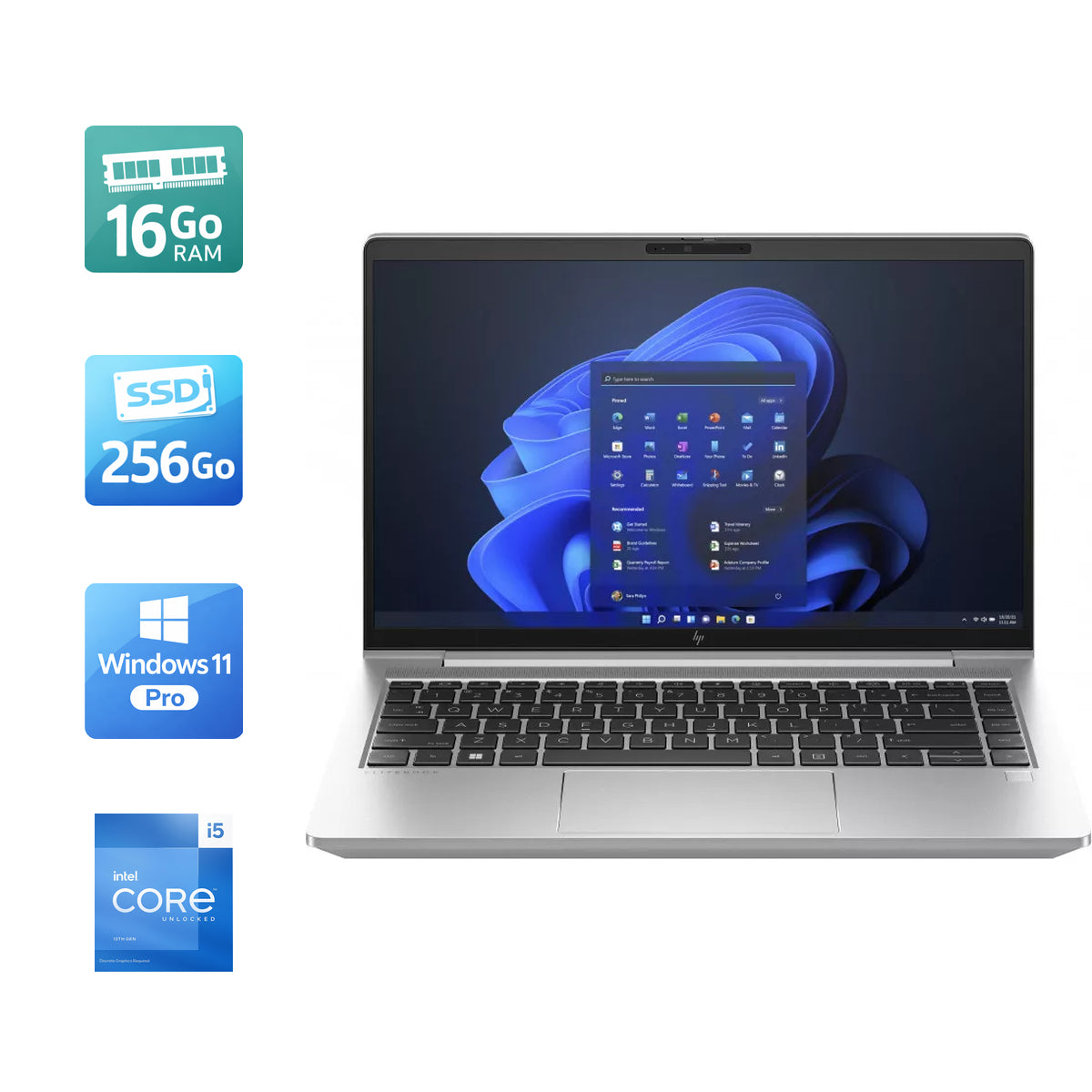 HP EliteBook 640 G10  i5-1345U 16Go 256Go SSD
