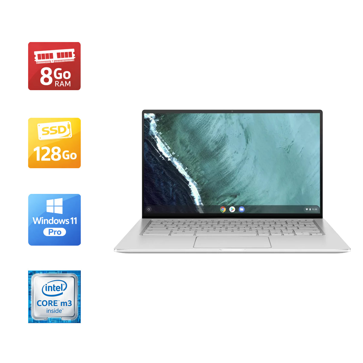 ASUS Chromebook Flip C434T  m3-8100Y 8Go 128Go SSD